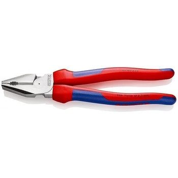 KNIPEX Комбинирани клещи усилени, хромирани, синьо-червена ръкохватка 225мм, Knipex (K0205225)