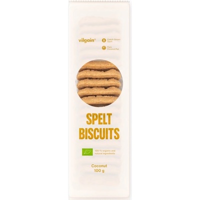Vilgain Špaldové sušenky BIO kokos 100 g