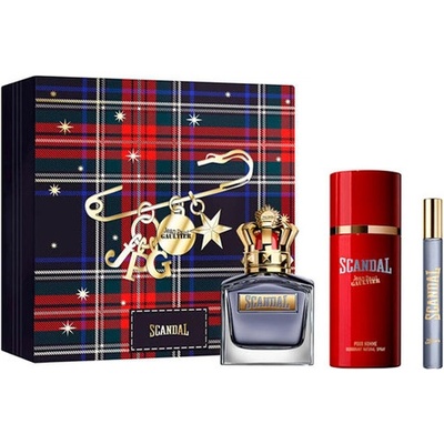 Jean Paul Gaultier Комплект за мъже Jean-Paul Gaultier Scandal - Тоалетна вода 100 мл + Дезодорант спрей 150 мл + Мини Тоалетна вода 10 мл
