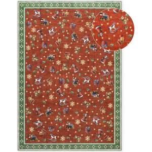 Villeroy & Boch Червен /зелен килим с коледен мотив 160x230 cm Toy's Delight Nostalgic Noel Red Green - Villeroy&Boch (106499-160x230)