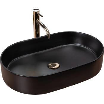 Image 1 of Rea Умивалник за плот Rea Nadia Black Matt (REA-U1062)