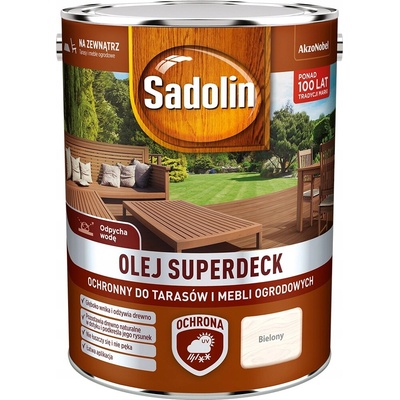 Olej na meble ogrodowe i tarasy Sadolin Superdeck Bielony 5L