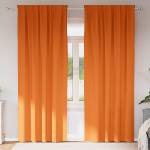 Pure Line Home Плътни завеси в цвят оранжев с комбиниран перделък, 2 бр. , 140 x 245 см