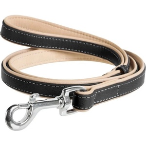 COLLAR Кожен повод Collar Soft - 122см, 25мм - черно - бежово