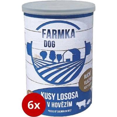Farmka Dog s lososom 6 x 400 g