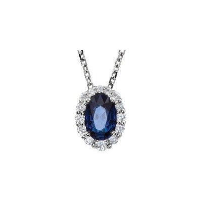 Blink-Blink Luxusný diamantový prívesok so Zafírom 4264BZZS