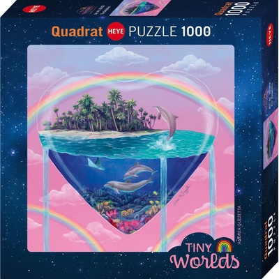HEYE Čtvercové Tiny Worlds Delfíni 1000 dílků