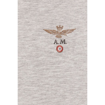 Aeronautica Militare Тениска Aeronautica Militare мъжка в сиво с изчистен дизайн (AM1UTI002)