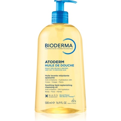BIODERMA Atoderm Shower Oil високо подхранващ и успокояващ душ-гел за суха и раздразнена кожа 500ml