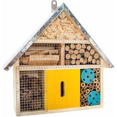 PetBuddy barevná vilka hotel pro hmyz 30 x 9 x 27.5 cm borové dřevo