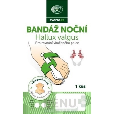 Svorto BANDÁŽ NOČNÁ Hallux Valgus pravá 1 ks
