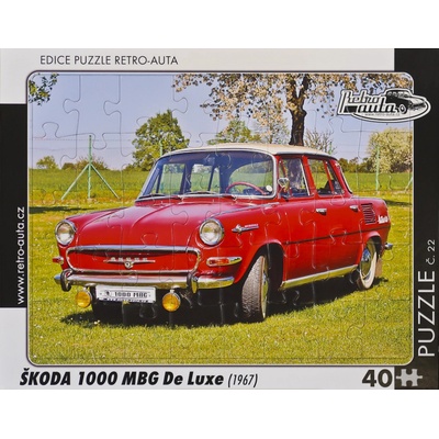 Retro-Auta č. 22 ŠKODA 1000 MBG De Luxe 1967 40 dílků