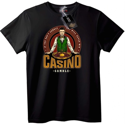 NOONEBRAND Тениска Казино комарджия - 5XL, Black