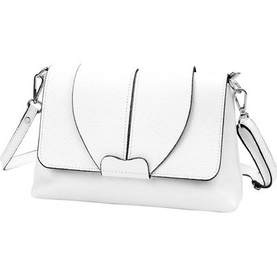 Luka malá kožená crossbody kabelka no. 005 bílá