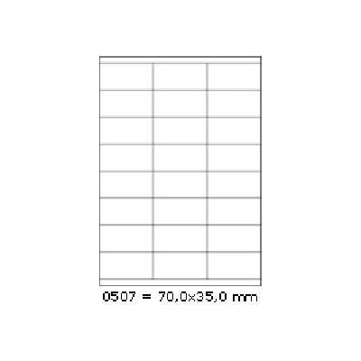 Самозалепващи етикети 70 x 35 mm, 24 етикети A4, 100 листа (R0ECO.0507A)