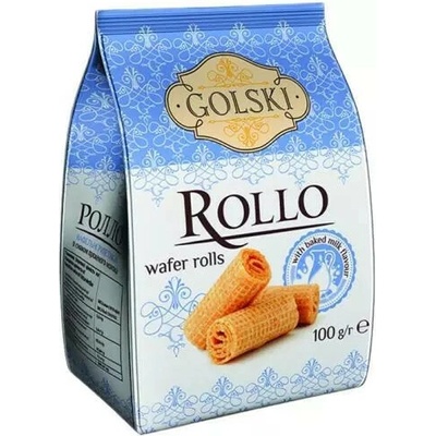Golski wafer rolls rollo baked milk 100 g