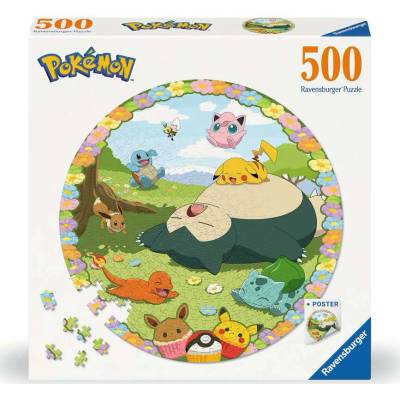Ravensburger - Puzzle Cute Pokemon, round - 500 piese