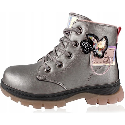 Linshi dětské kozačky eko kůže šedé