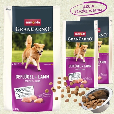 Animonda GranCarno Adult drůbeží a jehněčí maso 12 kg