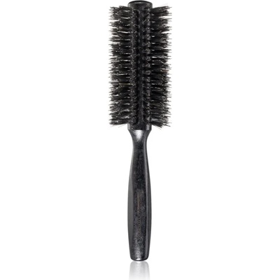 Janeke Black Line Tumbled Wood Hairbrush Ø 55mm кръгла четка за коса с влакна от найлон и глиган