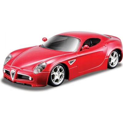 Bburago Alfa 8C CompetizioneČervený model auta 2007 Kovový sběrat 1:32