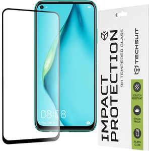 Techsuit Протектор за Huawei P40 Lite / P20 Lite 2019 - 111D Full Cover / Full Glue Glass - Черен