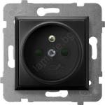OSPEL - домашен контакт без рамка 230 V ARIA, черен (OE0002)