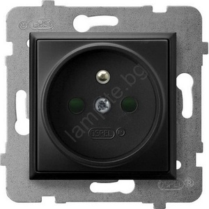 Ospel - домашен контакт без рамка 230 V ARIA, черен (OE0002)