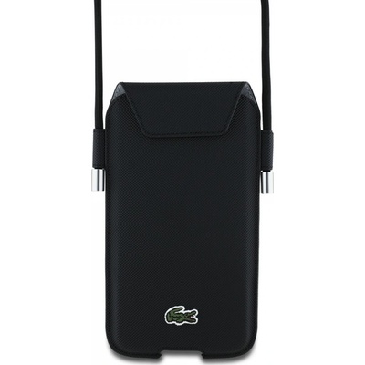 Lacoste kabelka na mobil PVC Iconic Petit Pique Black