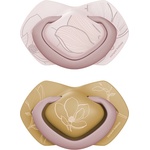 Canpol babies Силиконови залъгалки със симетрична форма Canpol - Gold, 0-6 m, 2 броя, Розови (22/664_pin)