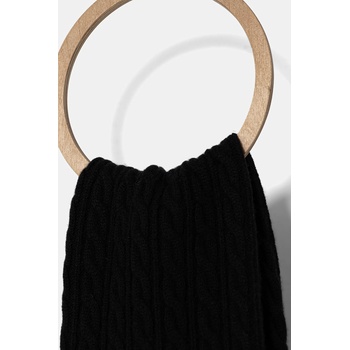 Patou Вълнен шал Patou в черно с апликация AC1048041 (AC1048041)