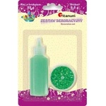 TITANUM Glue with glitter neon green in a slotch