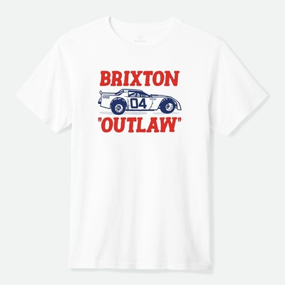 Brixton tričko Outlaw S/S Tlrt White
