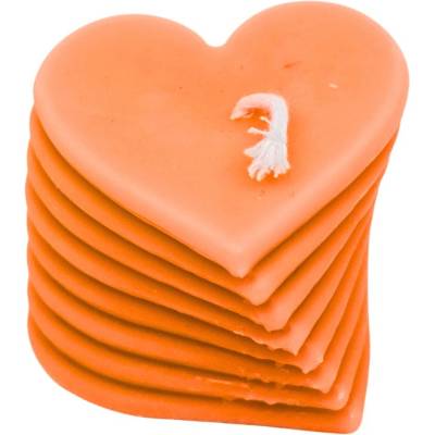 Svíčkománie3D Srdíčkový sloup oranžová 65 g