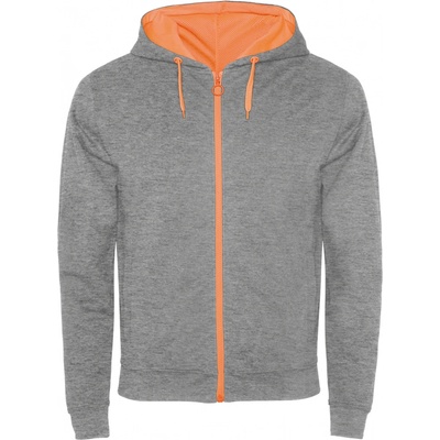 Roly Fuji pánska mikina s kapucňou SU1105 Heather Grey