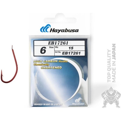 Hayabusa Háčiky H.MRS172 RED 15 ks Veľ. 4