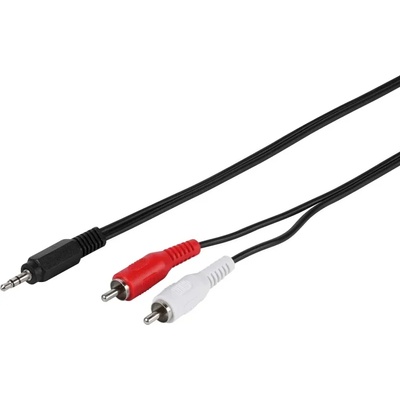 Vivanco Аудио кабел Vivanco - 19720, 2x RCA/жак 3.5 mm, 5 m, черен (19720)