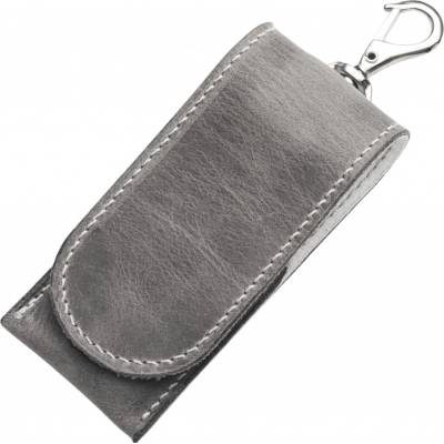 MKM LEATHER TOOL POUCH – GREY/WHITE 100% VEGETABLE TANNED LEATHER IN TUSCANY - I