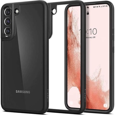 Spigen Ultra Hybrid Case - хибриден кейс с висока степен на защита за Samsung Galaxy S22 (черен-прозрачен)