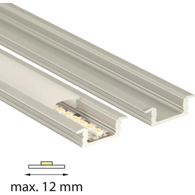 ML-761.127.02.2 Vestavný hliníkový profil VS, 24x8 mm, bez difuzoru, 2 m