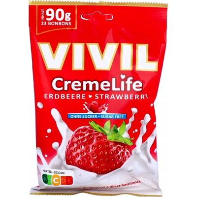 Vivil CremeLife jahoda bez cukru 90 g