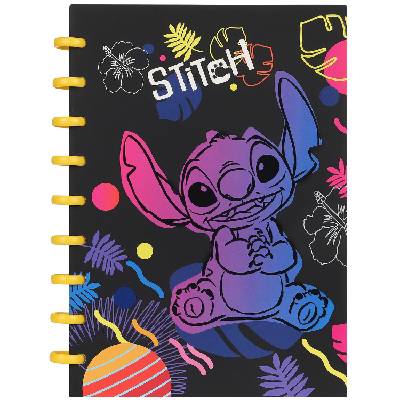 Тетрадка със спирала Cool Pack Disney - Stitch Black, B5, 100 листа, квадратчета (91514PTR)