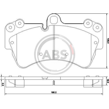 A.B.S. Sada brzdových platničiek kotúčovej brzdy 37391