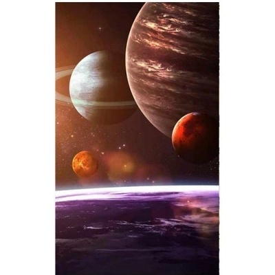DIMEX MS-2-0188 Dětská vliesová fototapeta na zeď Sluneční soustava rozměry 150 x 250 cm