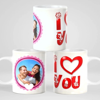 Image 1 of Art gift Чаша със снимка - Обичам те!