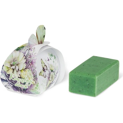 Bellatex Přírodní mýdlo 50g s konopným olejem 50g, 8x8x6cm zelená