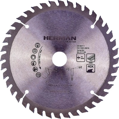 Herman Pílový kotúč CW-40 Cool 160x1,6/1,0x20mm 40 zubov