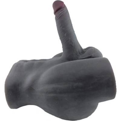 Guilty China Реалистичен мастурбатор торс с пенис и анус "bad black" 23 х 21 см