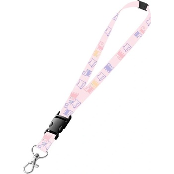 Snúrka na krk Karton P+P s karabínkou Maznáčikovia