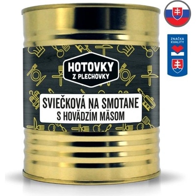 Hotovky z plechovky Svíčková na smetaně s hovězím masem 0,8 kg